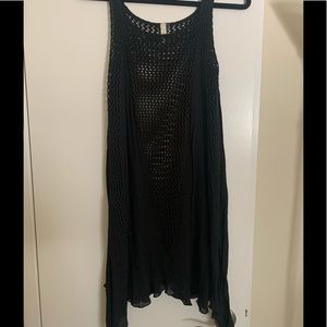 Elan black crochet swimsuit coverup. Size small